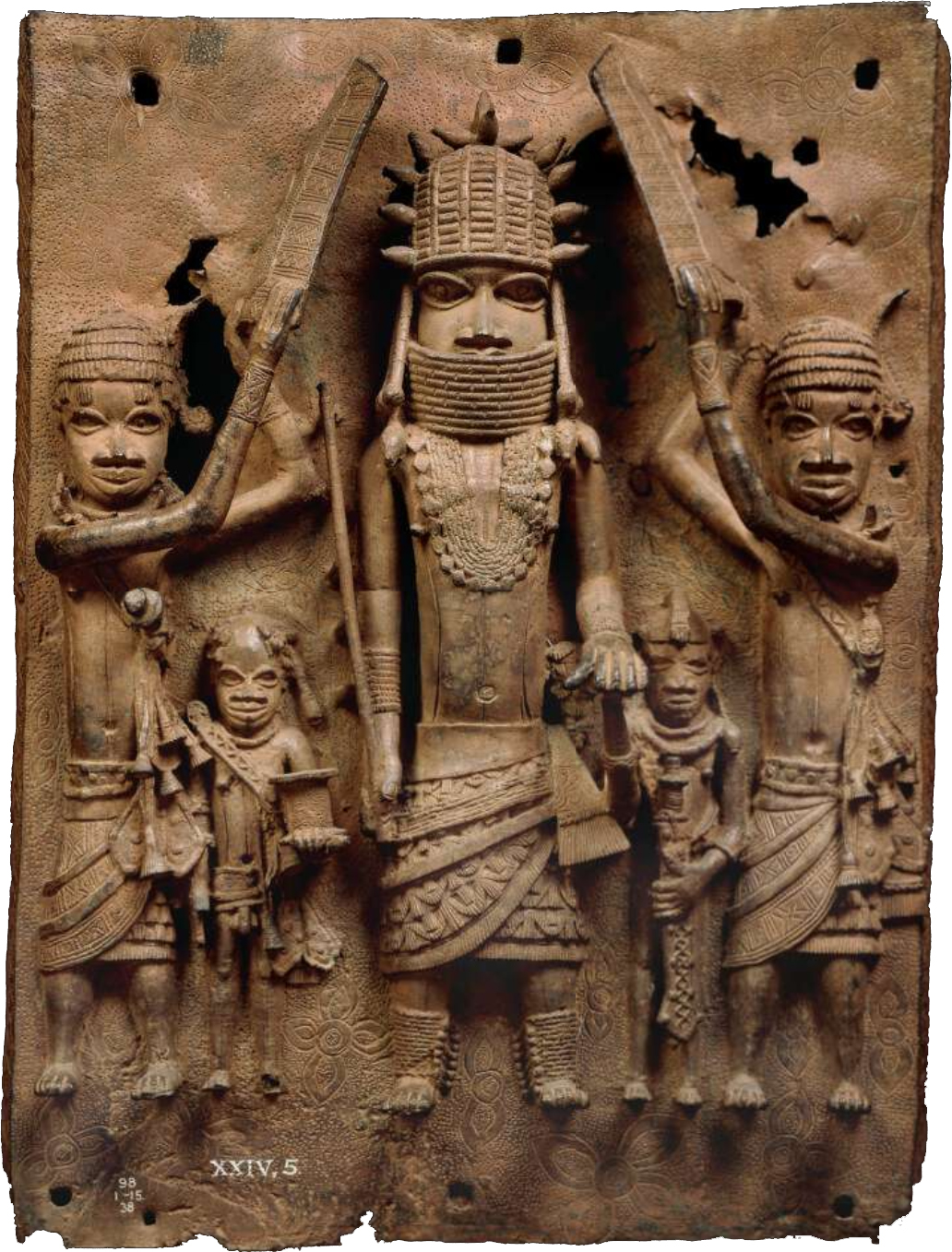 A Benin bronze plaque