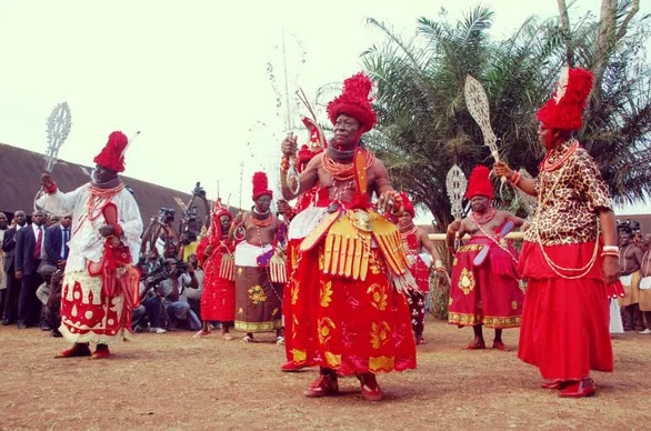 Chiefs in ceremonial procession