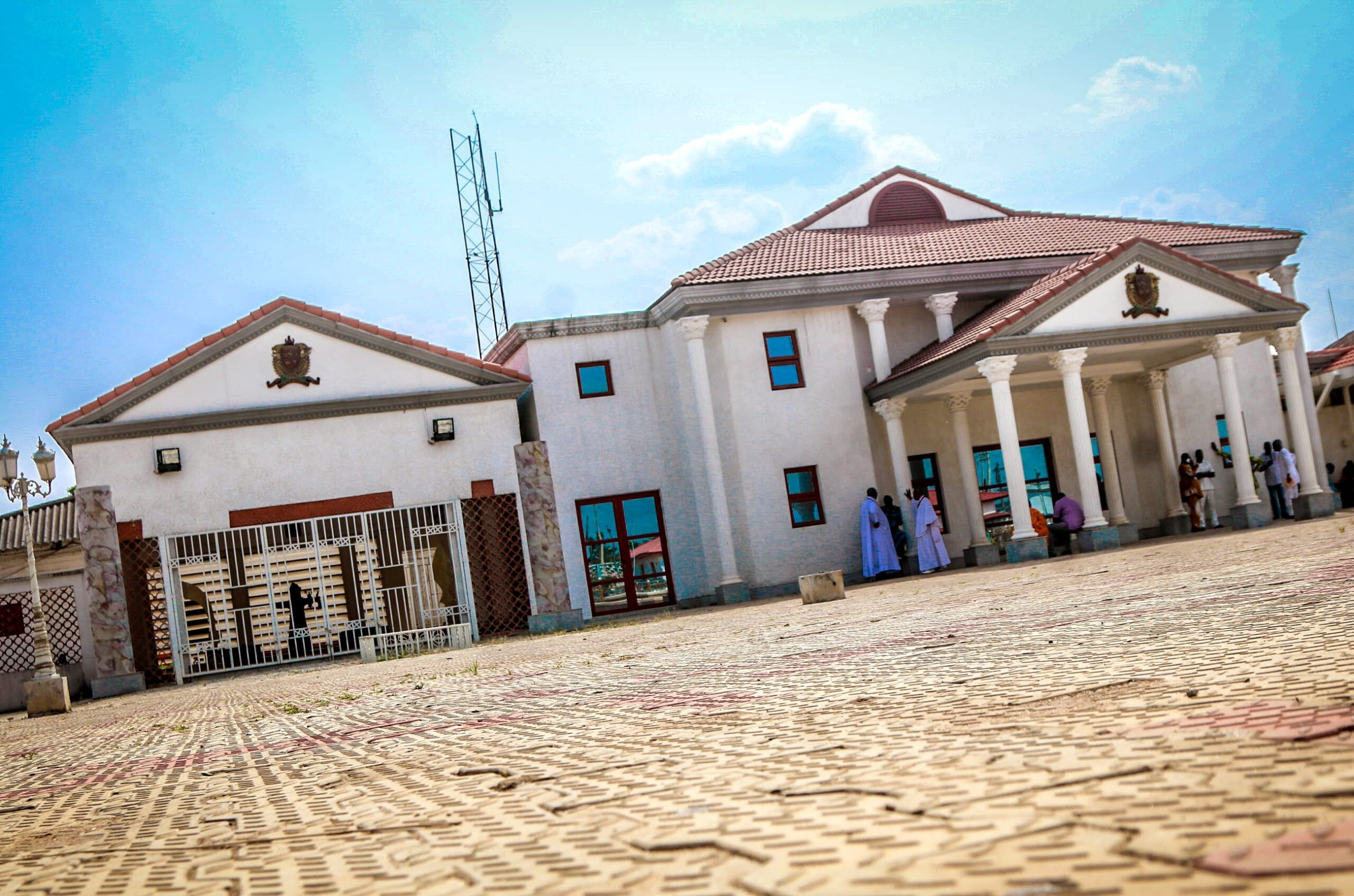 The Royal Palace of Benin at dusk